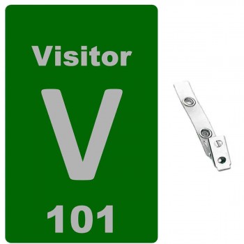 Custom Printed Green Numbered PVC  Badges - 10 Pack